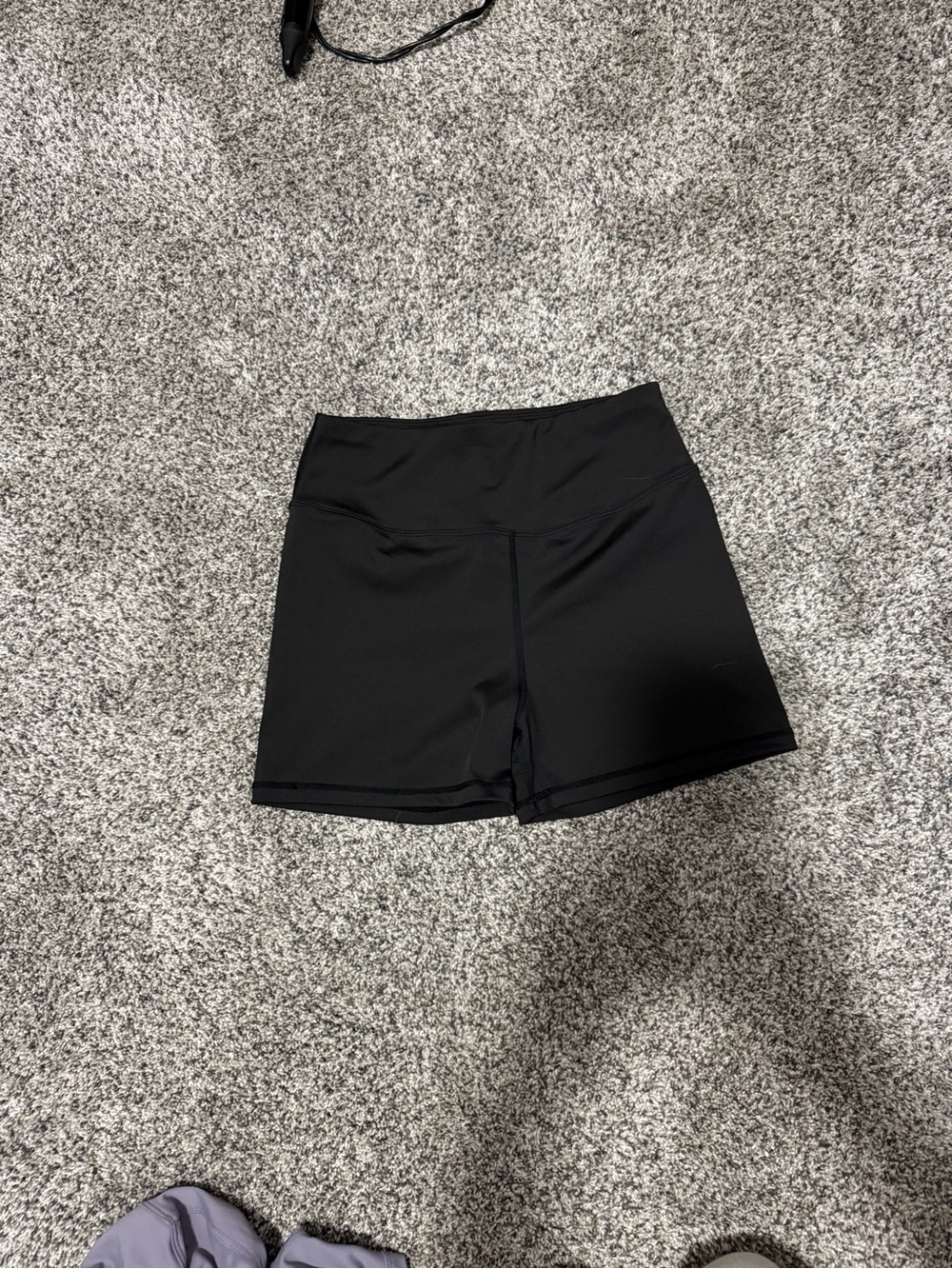 Women's Black High-Waist Performance Shorts